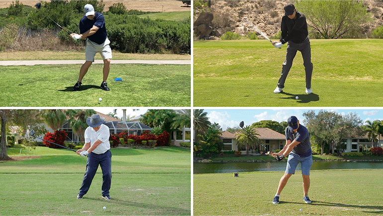 champions tour golf swings