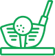 Driver hitting ball icon