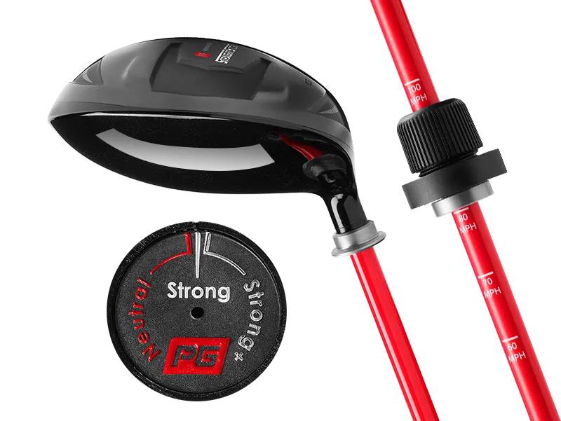 Image of the Straight Stick showing the clicker and the head of the club
