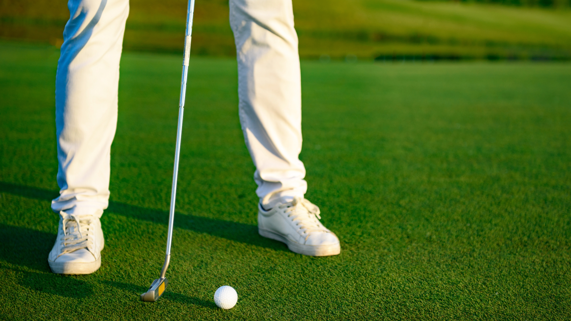 Golfer demonstrating foot position