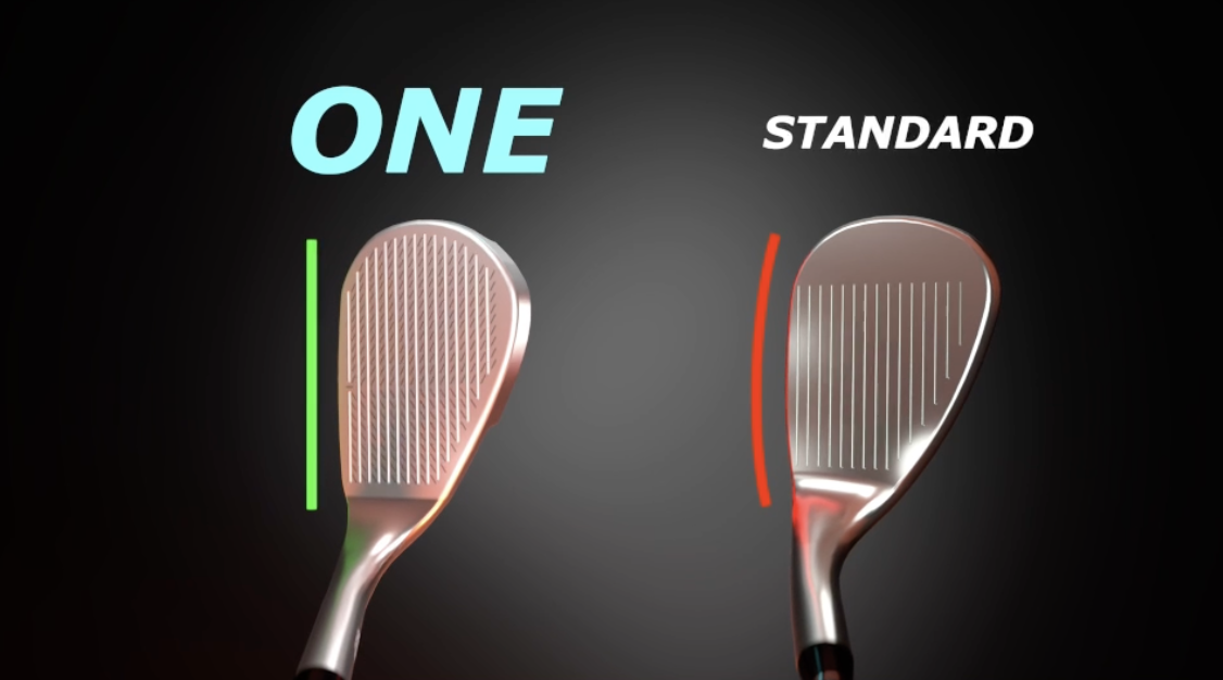 Side by side comparison of the Performance Golf ONE Wedge with a standard golf wedge.