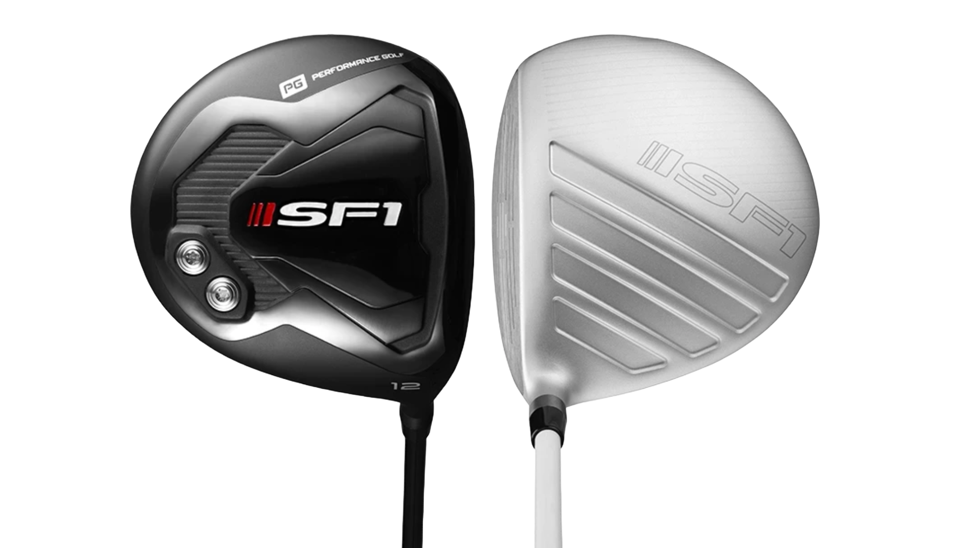 Close up shot of the Performance Golf SF1 Driver in both mens and ladies versions.