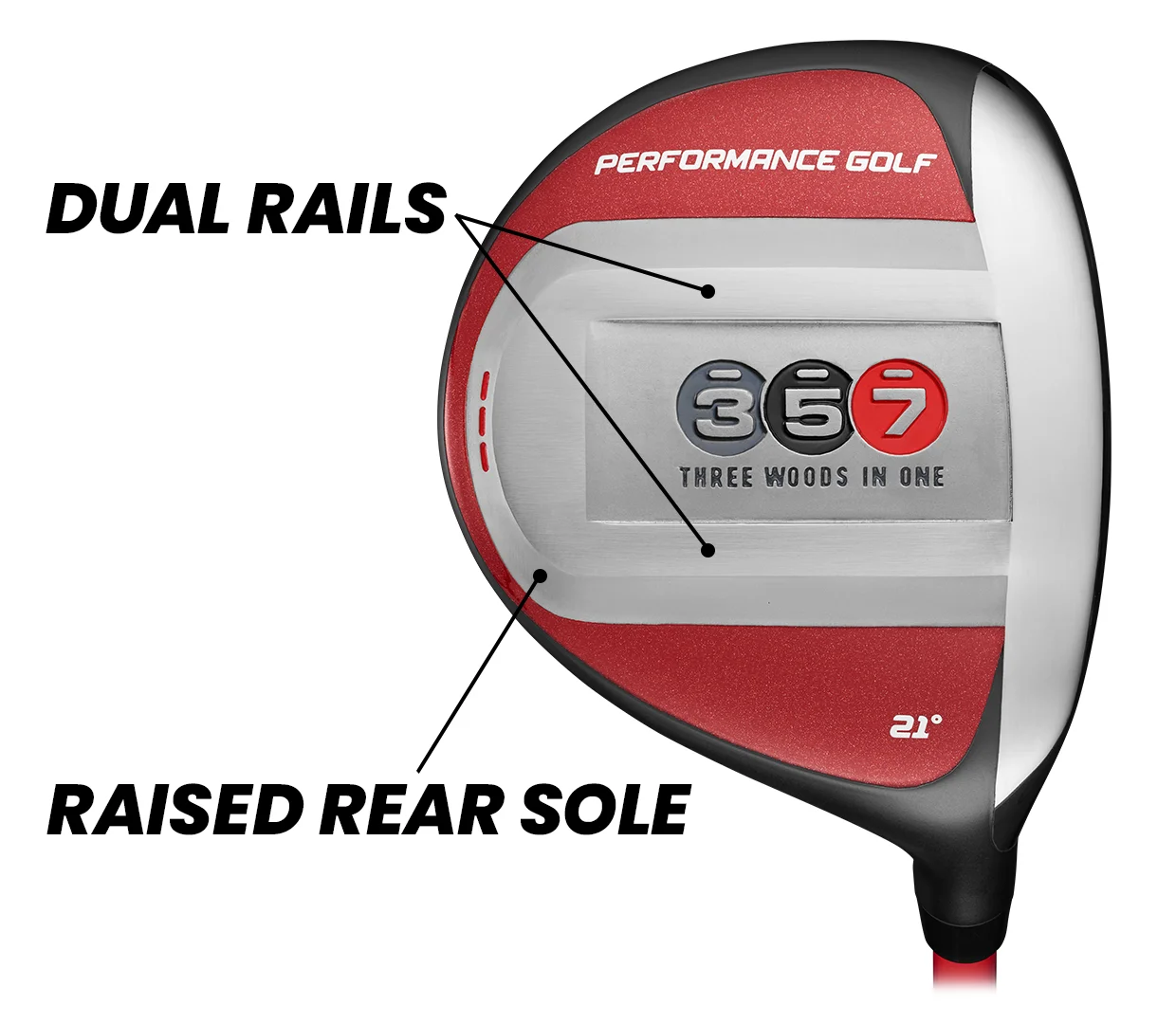 the 357 wood has dual rails, and a raised rear sole.