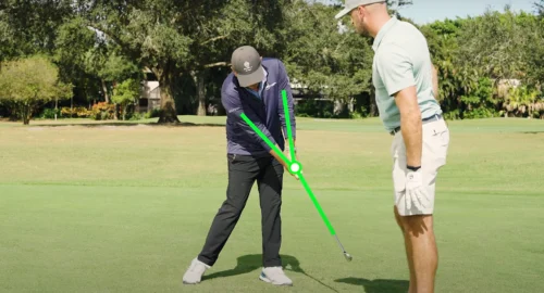 Performance Golf coaches Rick Smith and Eric Cogorno showcasing the Y to Y technique and motion in the golf swing.