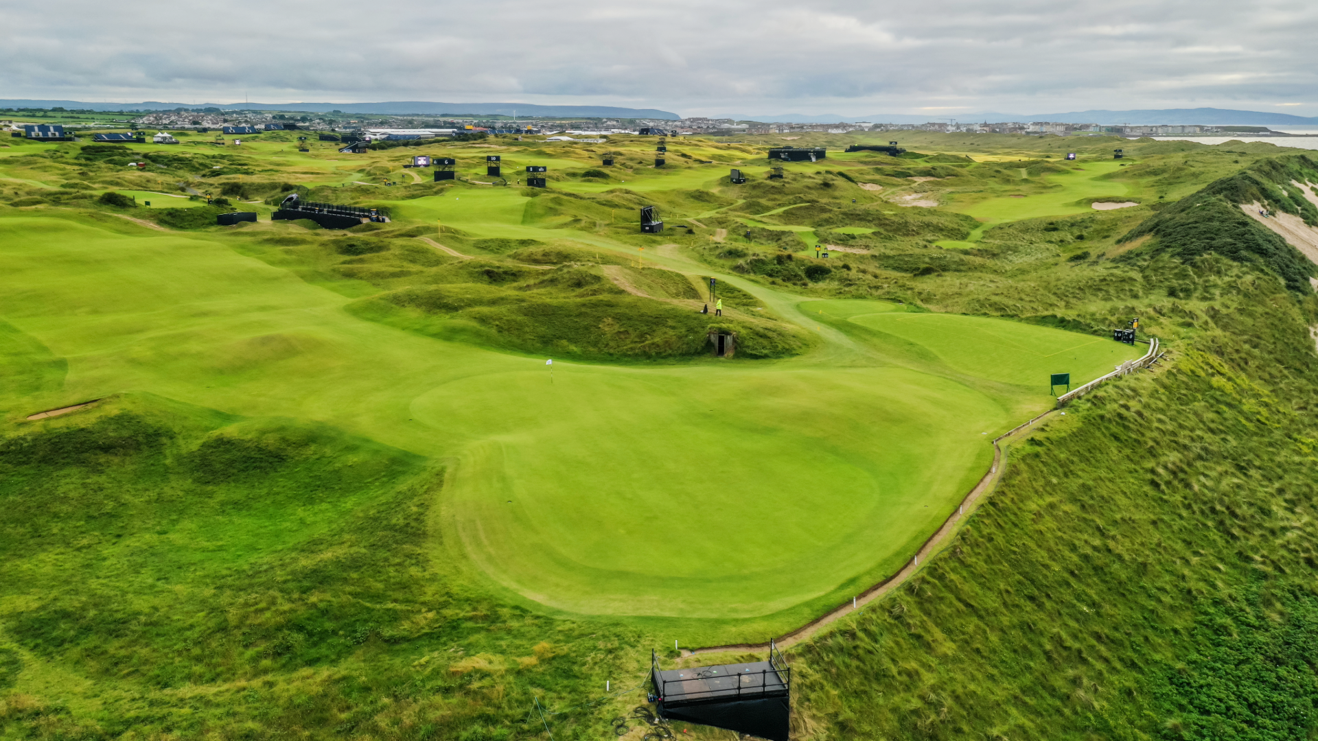 Royal Portrush golf course in Northern Ireland, the home of the 2025 Open tournament.