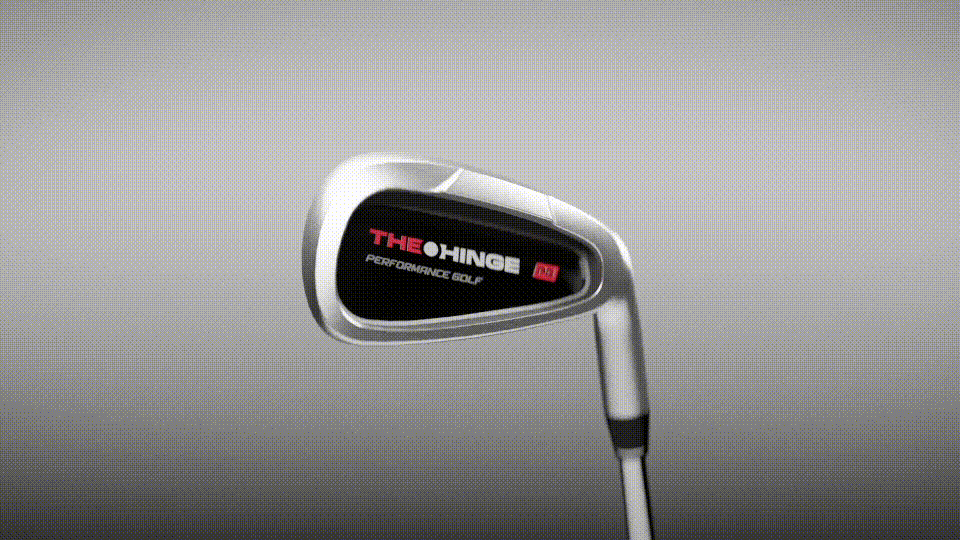 Animated Feature of the Performance Golf Hinge Training Aid, showing its mechanics and features.