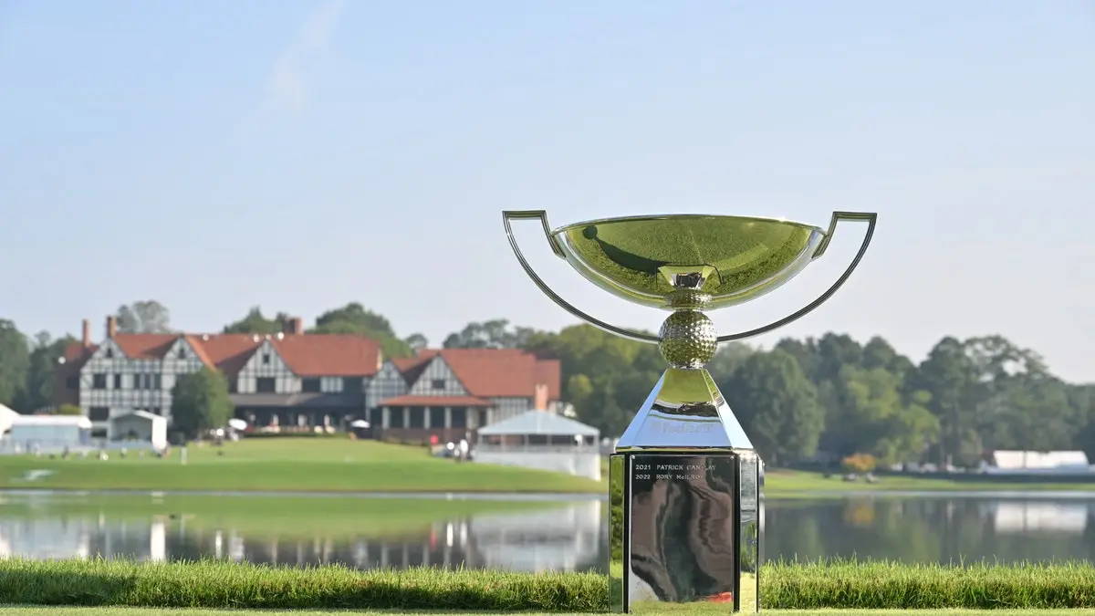 A picturesque view of the FedEx Trophy