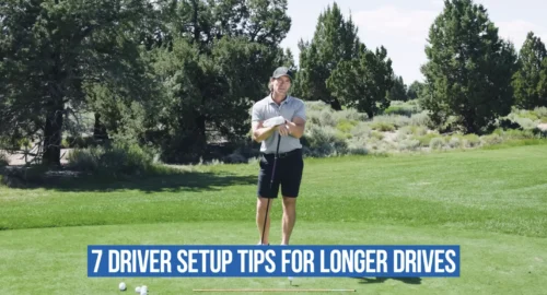Performance Coach Golf Ritter showcasing how to set up the driver for the golf swing.