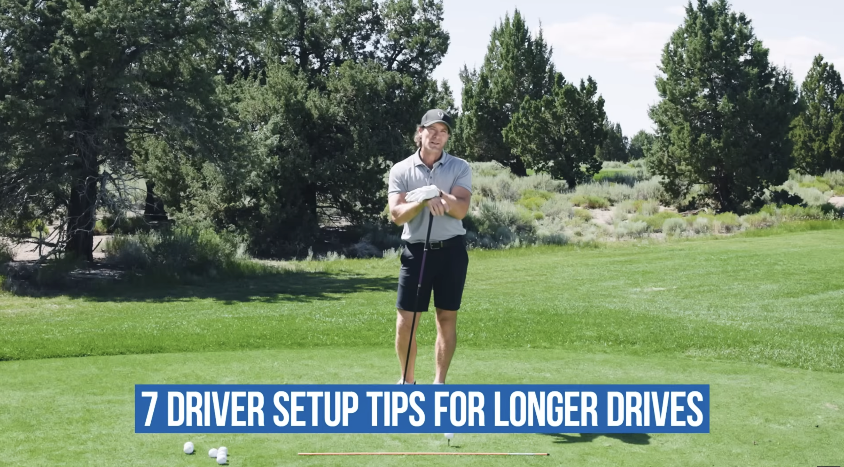 Performance Coach Golf Ritter showcasing how to set up the driver for the golf swing.