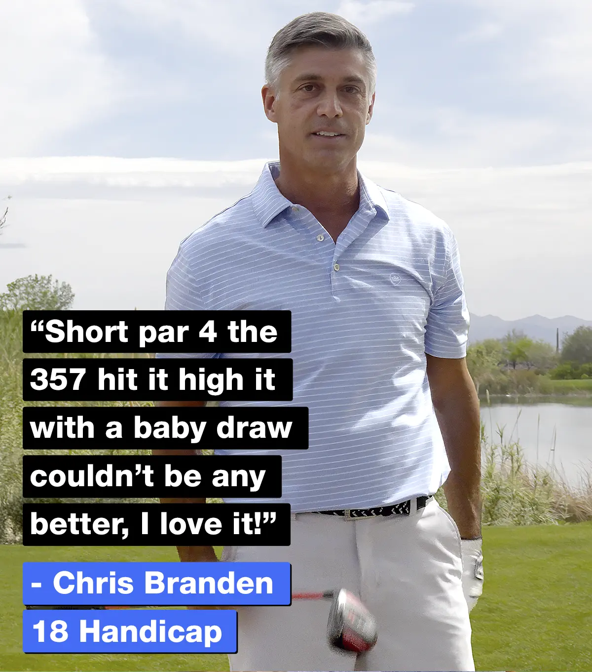 Golfer Gregg G giving his testimonial about he SF1