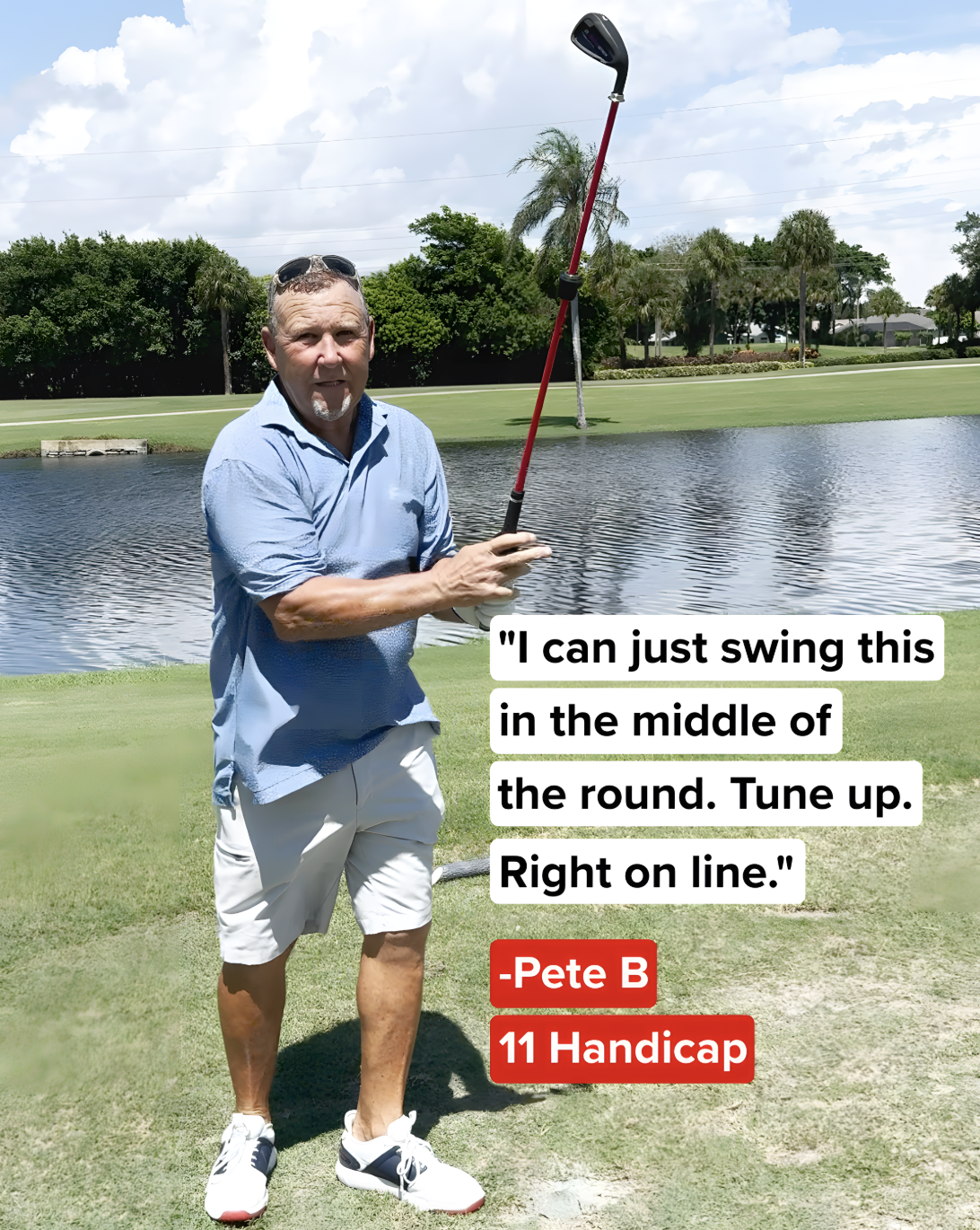 Collage of golfers holding The SF1